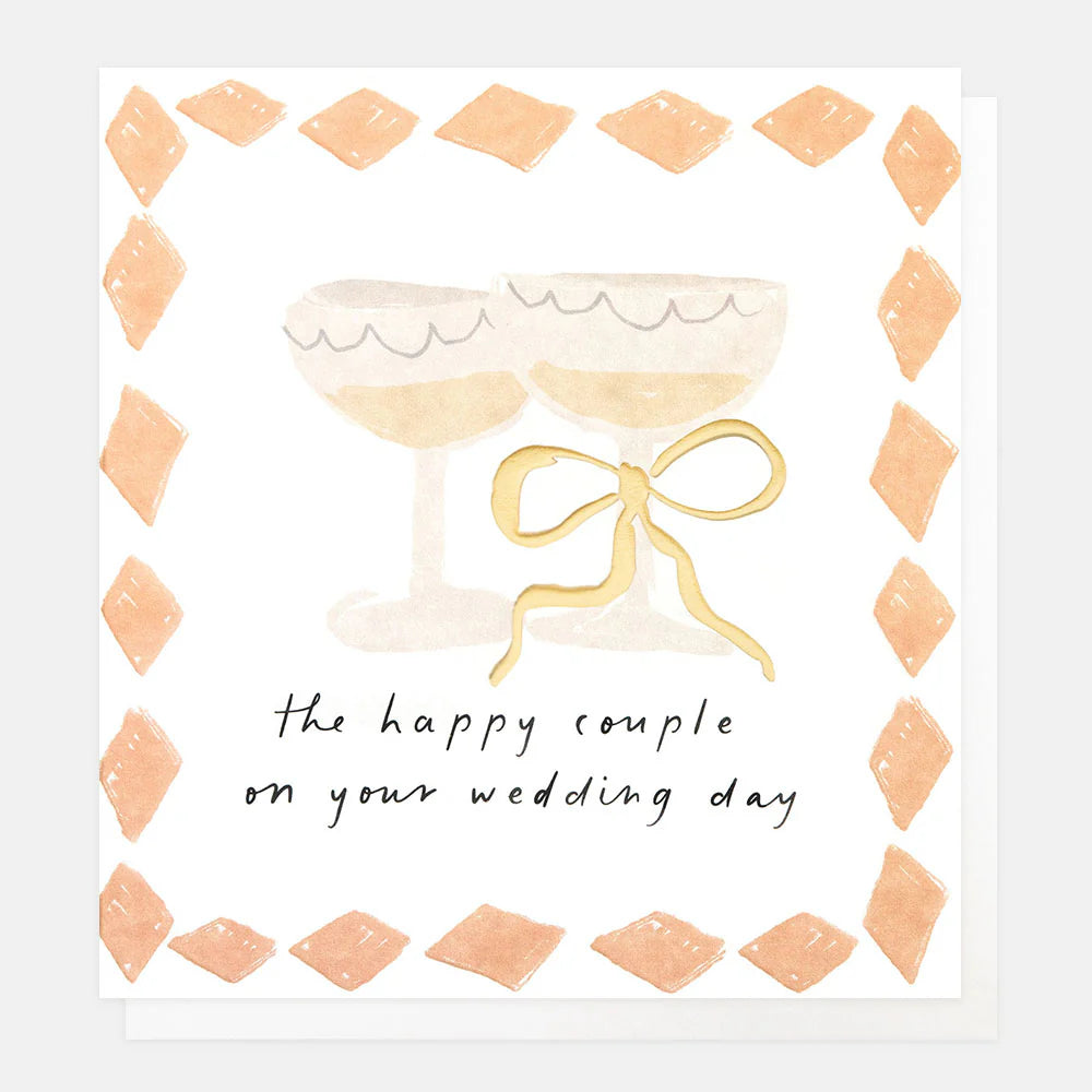Champagne Saucers Wedding Day Card