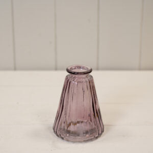 Mini Ribbed Tapered Vase - Various Colours