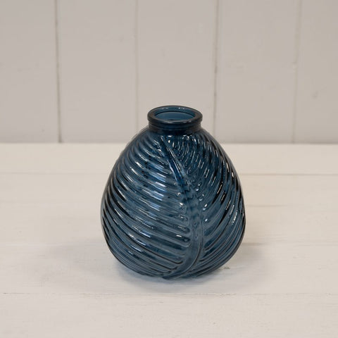 Glass Leaf Bottle Vase