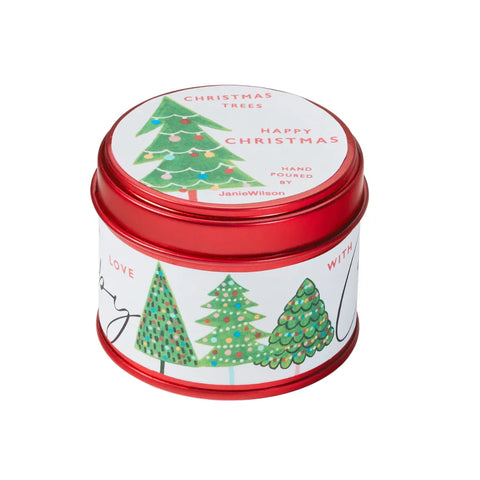 Christmas Tin Candles - Various Sayings