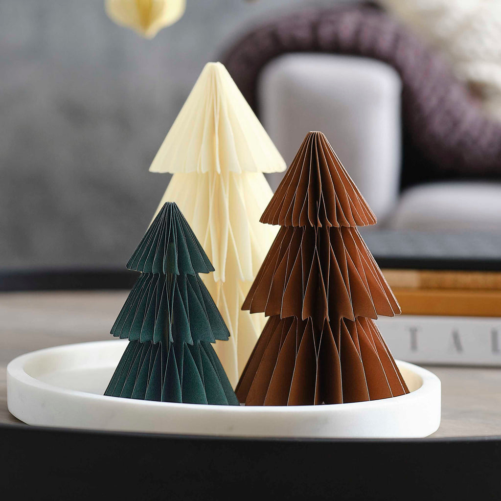 Paper Tree Honeycomb Christmas Decorations