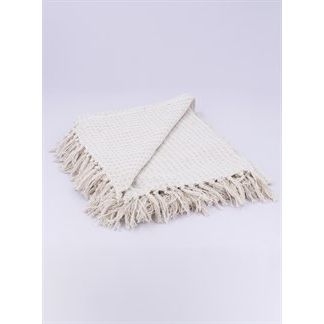 Woven Cotton Throw Stab Stitch - Various Colours