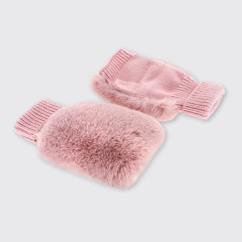 Faux Fur Fingerless Gloves - Various Colours