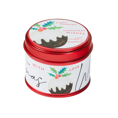 Christmas Tin Candles - Various Sayings