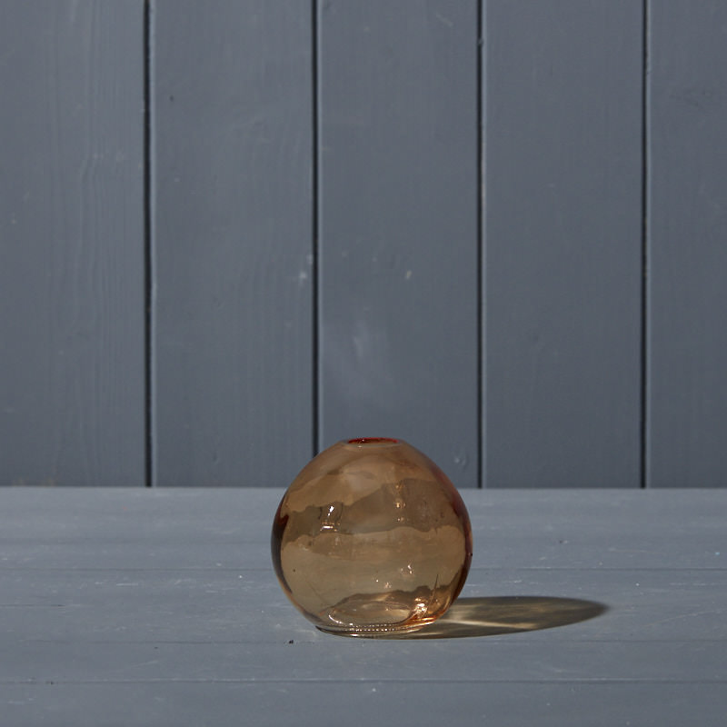 Mini Globe Shaped Glass Vase - Various Colours