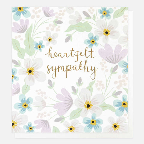 Heartfelt Sympathy Flower Card
