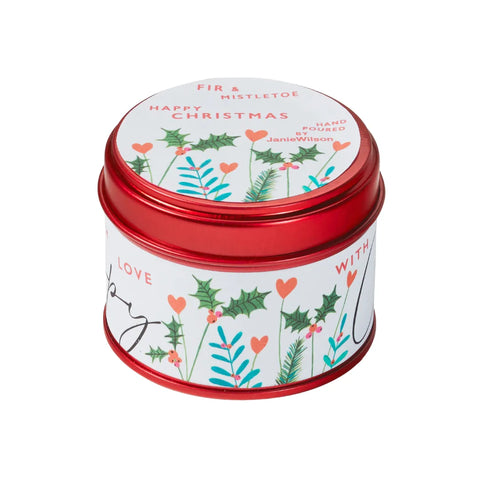 Christmas Tin Candles - Various Sayings