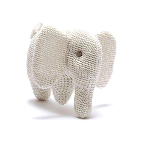 Knitted Elephant Rattle - Various Colours