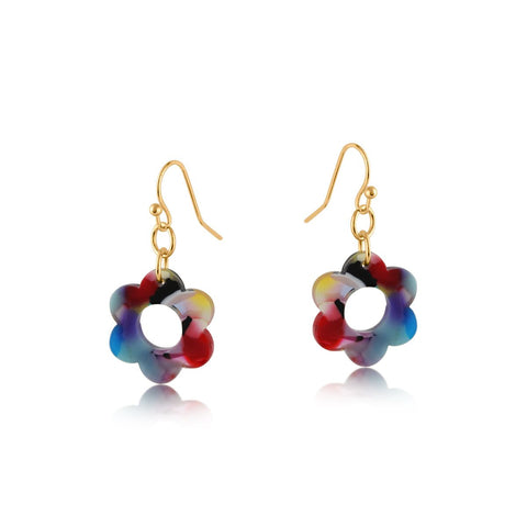 Lottie Daisy Resin Earrings - Various Colours
