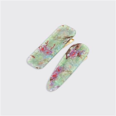 Cherry Blossom Set of 2 Hairclips - Various Colours