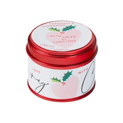 Christmas Tin Candles - Various Sayings