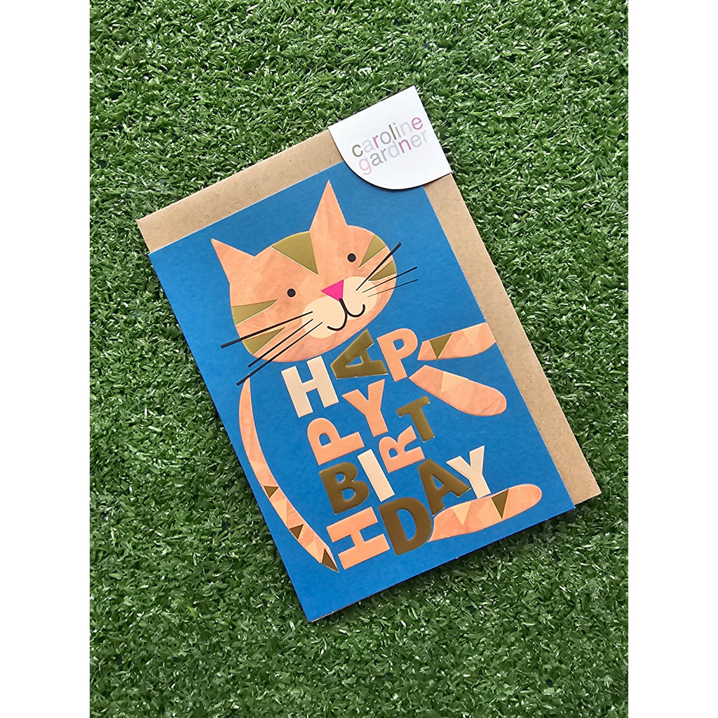 Happy Birthday Ginger Cat Card