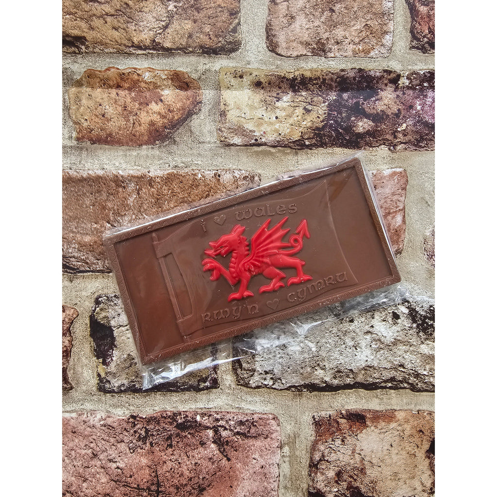 Sarah Bunton Chocolate Bar With Welsh Dragon