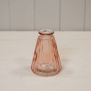 Mini Ribbed Tapered Vase - Various Colours