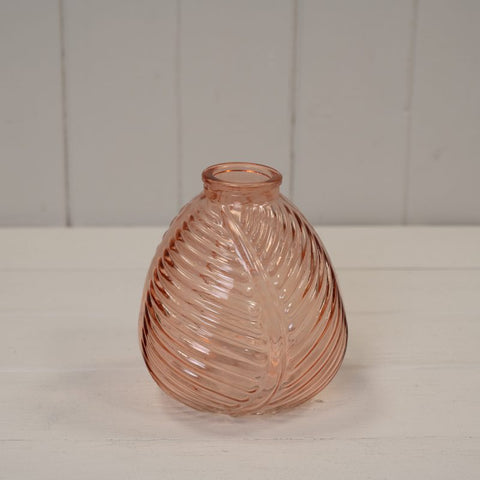 Glass Leaf Bottle Vase