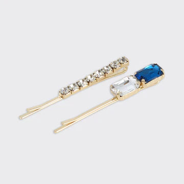 Diamante Set Of 2 Hairclips - Various Colours