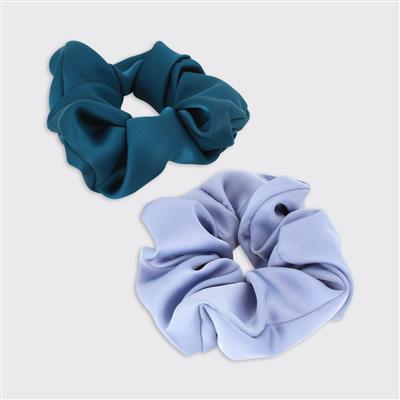 Set of 2 Satin Scrunchies - Various Colours
