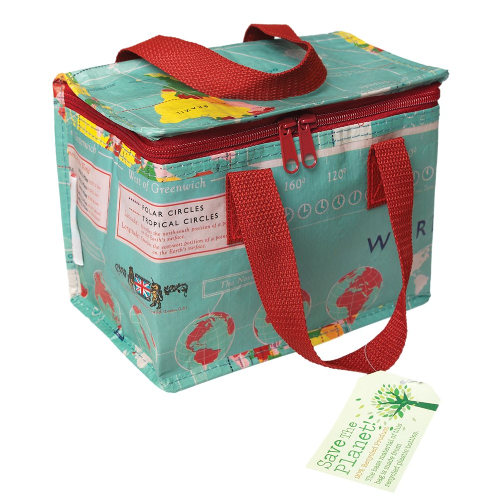 World Map Lunch Bag