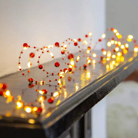 Red Bead String Lights