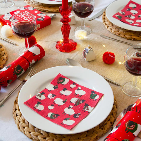 Christmas Sheep Napkin