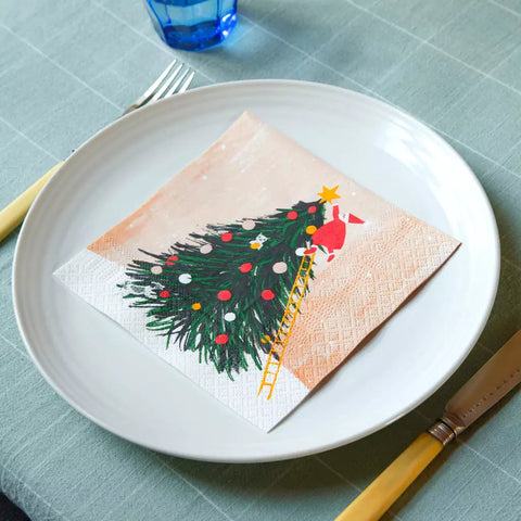 Santa Christmas Tree Napkins