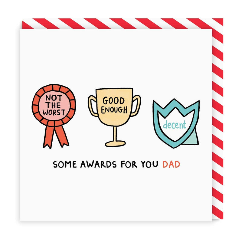 Dad Awards Square Greeting Card