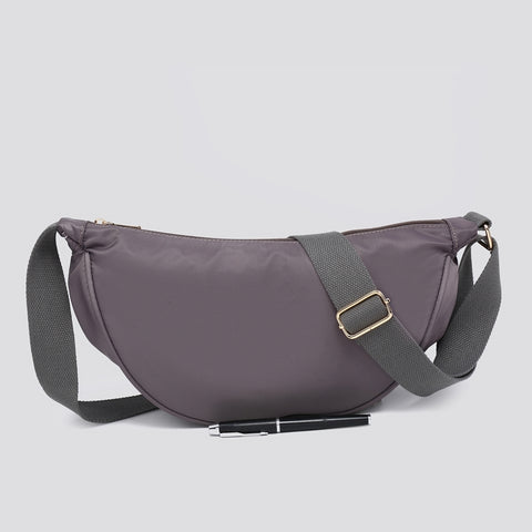 Sling Bag with Woven Strap - Various Colours