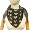 Contrast Hearts Triangle Scarf - Various Colours