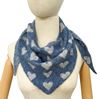 Contrast Hearts Triangle Scarf - Various Colours