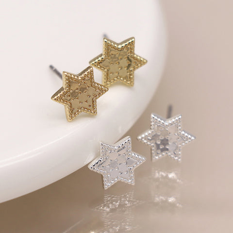 Silver And Gold Textured Stud - Various Style
