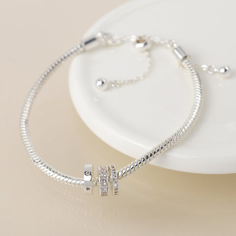 Triple Mini Rings Slider Bracelet - Various Colours