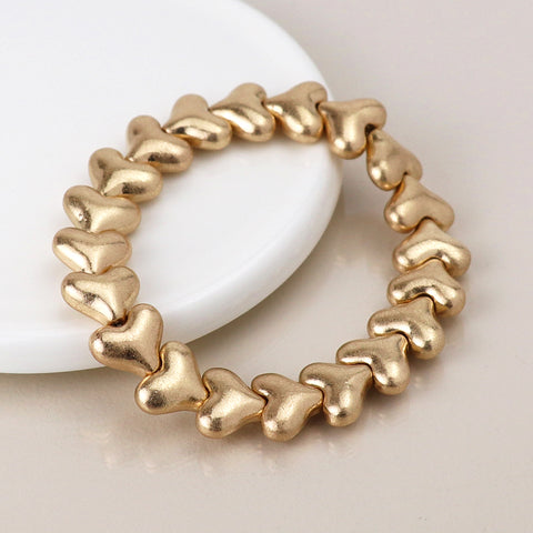 Worn Hearts Bracelet - Various Colours