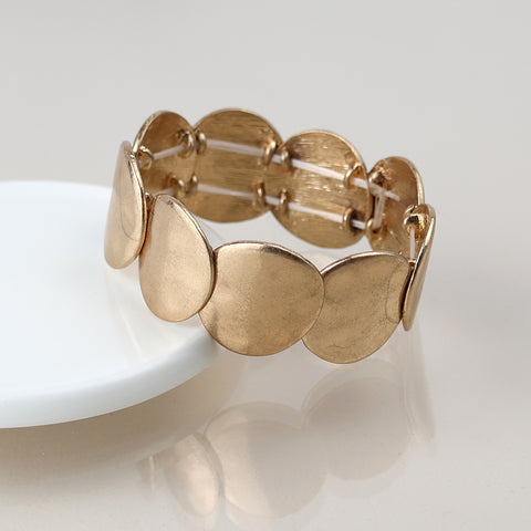 Worn Disc Stretch Bracelet - Various Colours