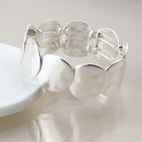 Worn Disc Stretch Bracelet - Various Colours