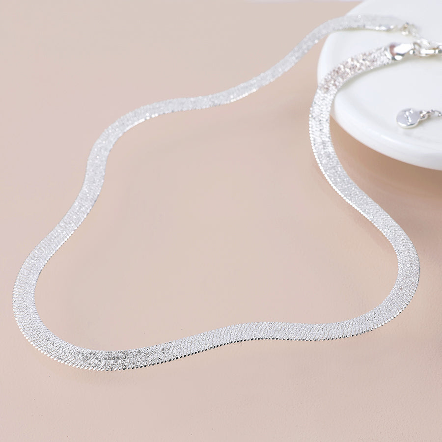 Silver Liquid Chain Necklace