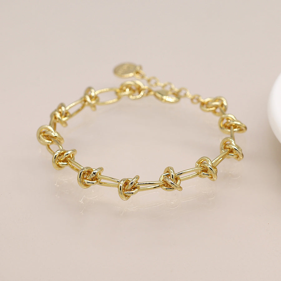 Golden Knot Link Bracelet