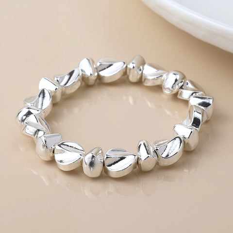 Organic Bead Stretch Bracelet - Various Colours