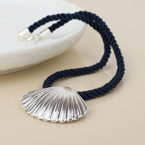 Clam Shell Cord Necklace