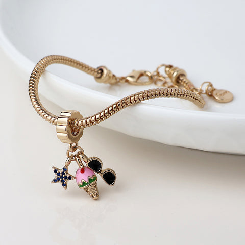Ice-Cream, star and Sunglasses Bracelet