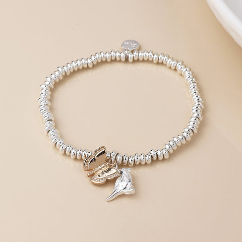 Bird and Golden Butterfly Charm Bracelet