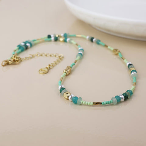 Necklace Stack with Pearls - Various Colours