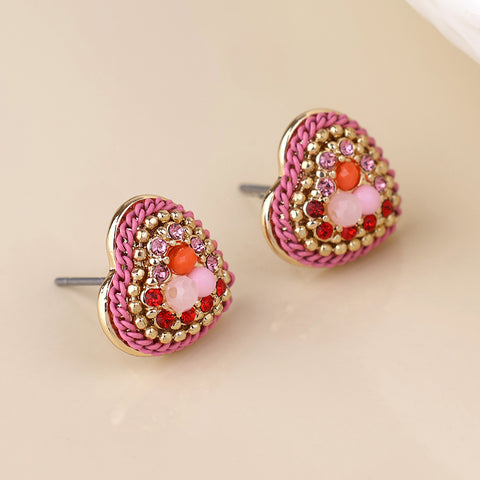 Clara Heart Earrings - Various Colours