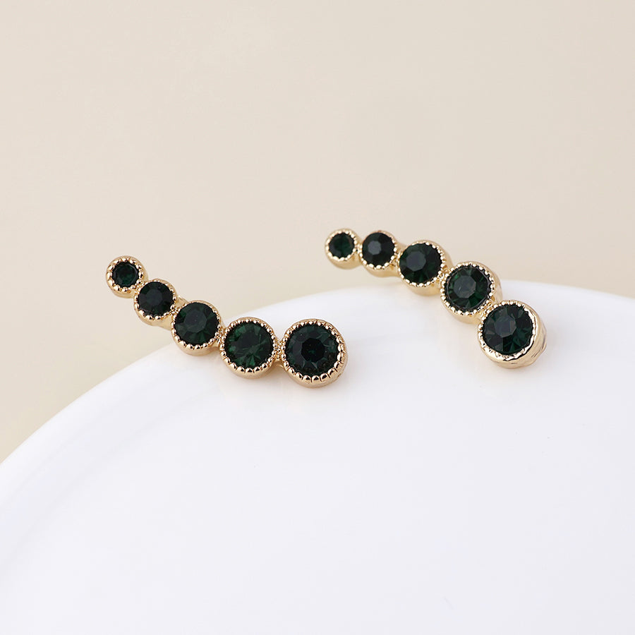 Maggie Gold Dark Crystal Ear Climbers
