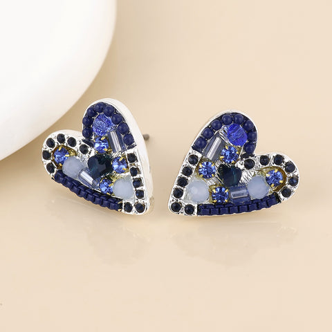 Rebel Mosaic Heart Earrings - Various Colours