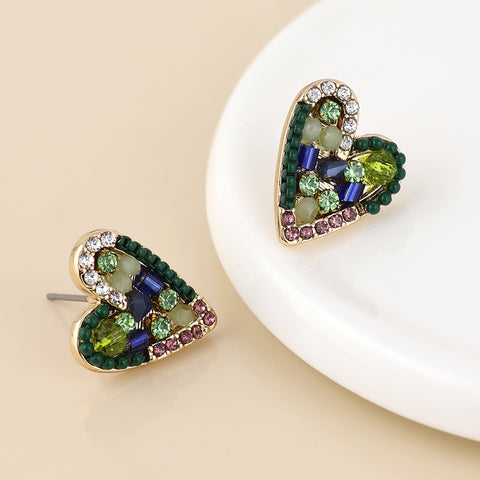 Rebel Mosaic Heart Earrings - Various Colours