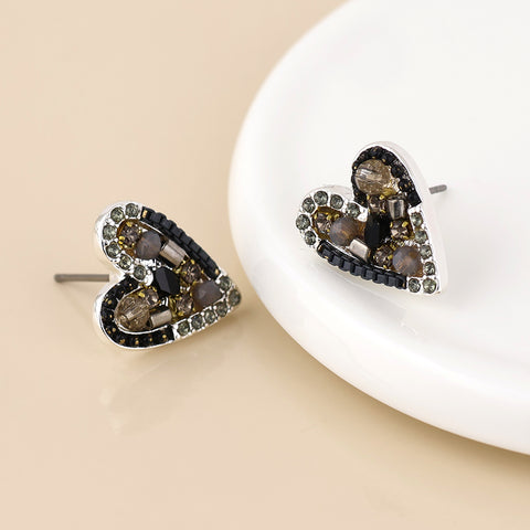 Rebel Mosaic Heart Earrings - Various Colours