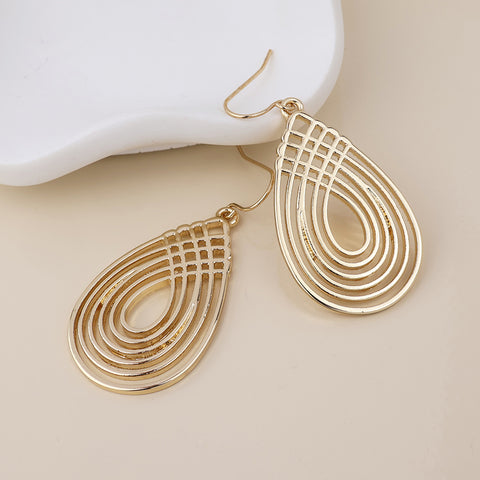 Deco Lattice Teardrop Earrings- Various Colours