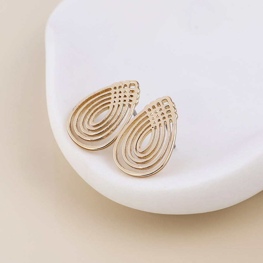 Deco Lattice Stud Earrings- Various Colours