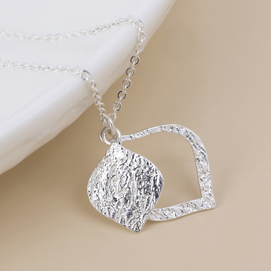 Halo Layered Leaf Necklace - Various Colours