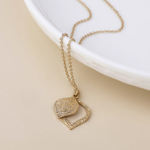 Halo Layered Leaf Necklace - Various Colours